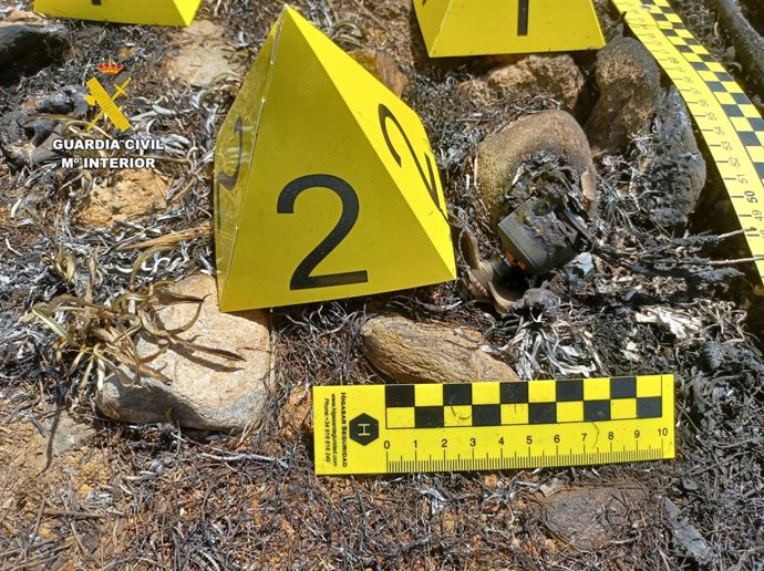 Zona señalada en una incendio.