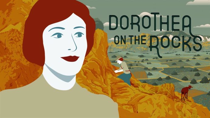 Cartel promocional del corto y la miniserie animada 'Dorothea on the rocks'.