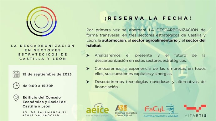 Los retos de la descarbonización en la construcción en CyL, a debate este martes en una jornada organizada por A3E