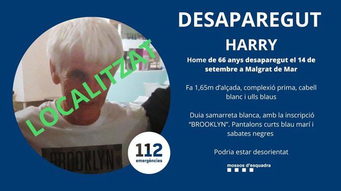 Mossos d'Esquadra localitza l'home que havia desaparegut a Malgrat de Mar