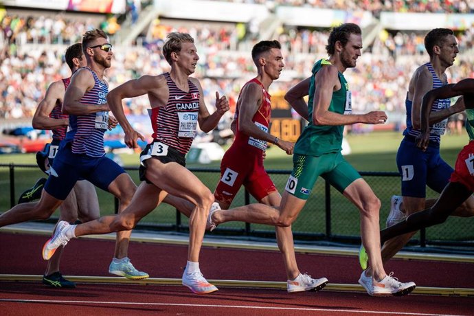 Archivo - Mario García-Romo, del Equipo Español, en la semifinal de 1.500 metros durante el Campeonato del Mundo de atletismo al aire libre, a 16 de julio de 2022 en Eugene, Oregón, Estados Unidos.