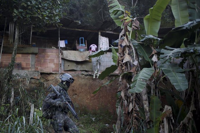 Archivo - Fuerzas de seguridad en Río de Janeiro, Brasil.