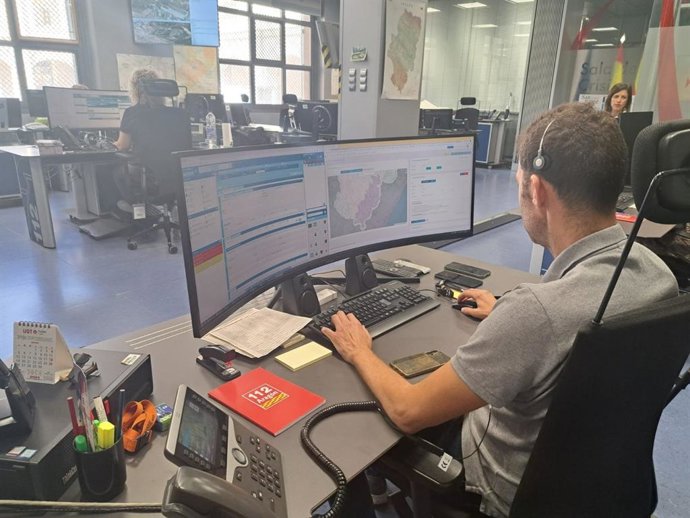 La sala del 1-1-2 en el Edificio Pignatelli.