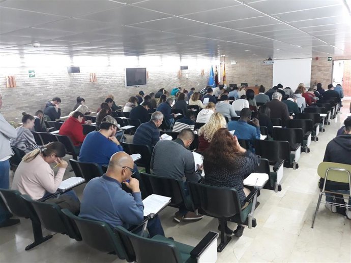 Imagen de un examen de competencias clave celebrado por el SEF.