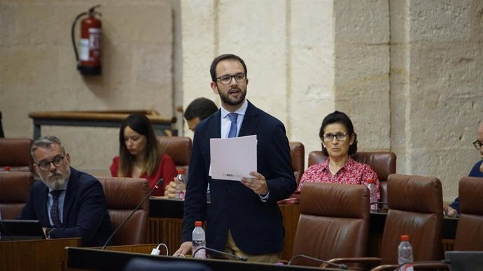 El diputado del PP de Jaén Juanma Marchal, en el Parlamento.