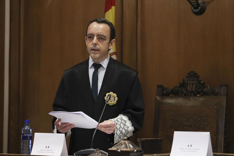 Archivo - El nuevo fiscal jefe de la Fiscalía provincial de Pontevedra, Pablo Varela, durante la toma de posesión de su cargo, a 3 de julio de 2023, en Pontevedra, Galicia (España).