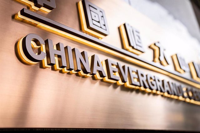 Archivo - Imagen de archivo del logo de la promotora inmobiliaria china Evergrande