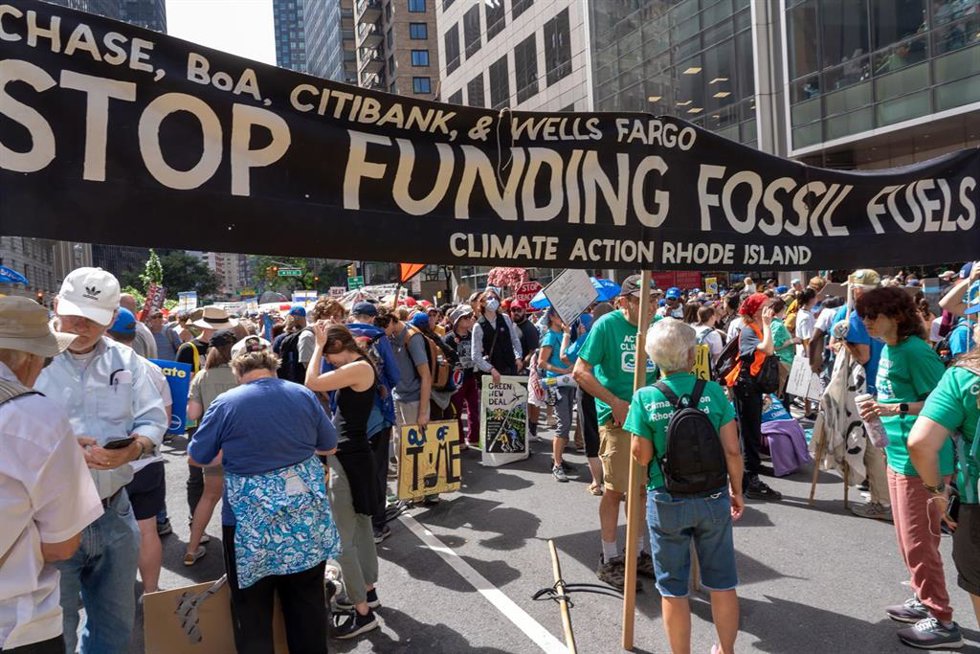 Manifestación contra los combustibles fósiles en Nueva York (Estados Unidos)