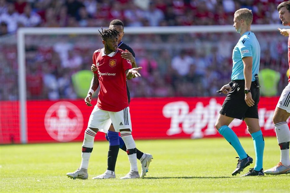 Archivo - Epen Eskas en el amistoso Manchester United-Atlético de Madrid de la pretemporada 2022
