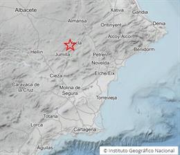 Yecla registra un seísmo de 2,9 de magnitud