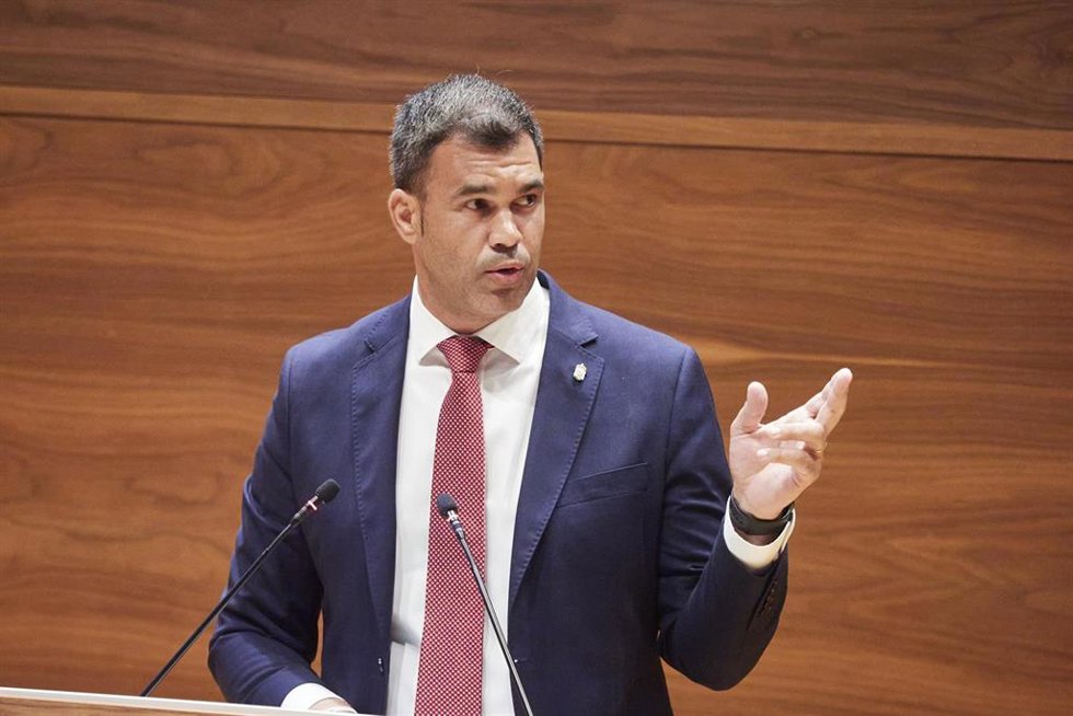 Archivo - El portavoz del Partido Popular Navarra en el Parlamento foral, Javi García.