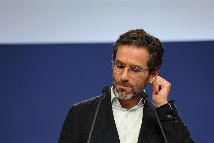 El vicesecretario de Cultura y Sociedad Abierta del Partido Popular, Borja Sémper, ofrece una rueda de prensa posterior a la reunión del Comité de Dirección del Partido Popular, en la sede del PP, a 18 de septiembre de 2023, en Madrid (España). Durante 