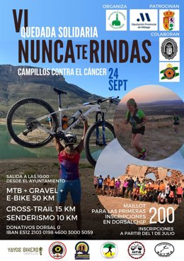 Cartel quedada solidaria 'Nunca de rindas' de Campillos