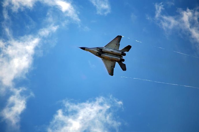 Archivo - Avión de combate ruso