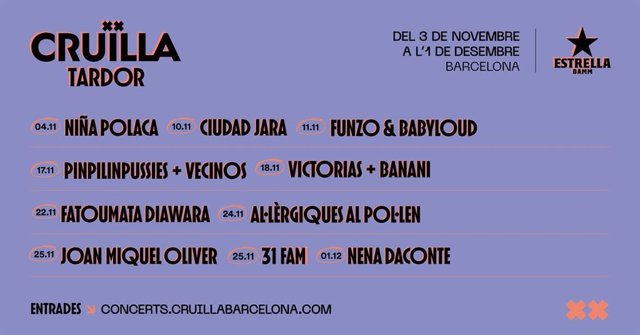 Cartell del Festival Cruïlla Tardor 2023