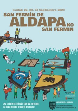 Cartel de las fiestas de San Fermín de Aldapa
