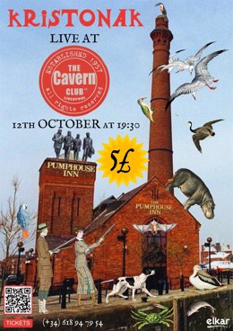Cartel de la actuación de Kristonak el 12 de octubre en el Cavern Club de Liverpool