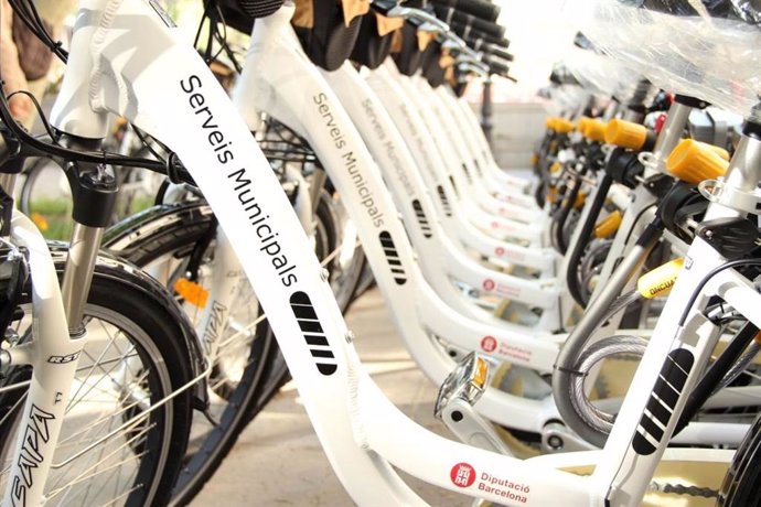 Las bicicletas de la Diputación de Barcelona que se destinan a las policías locales y servicios municipales.