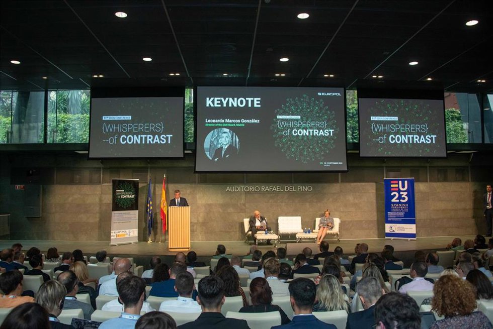 El director general de la Guardia Civil, Leonardo Marcos, ha inaugurado este lunes la 11 Conferencia EDEN sobre protección de datos en las fuerzas y cuerpos de seguridad, organizada por la Guardia Civil en el marco de la Presidencia Española de la UE.