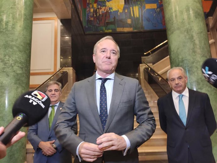 Jorge Azcón durante la VII Cumbre Empresarial por la Competitividad 2023