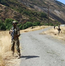 Archivo - Militares de Azerbaiyán en Lachín, Nagorno Karabaj