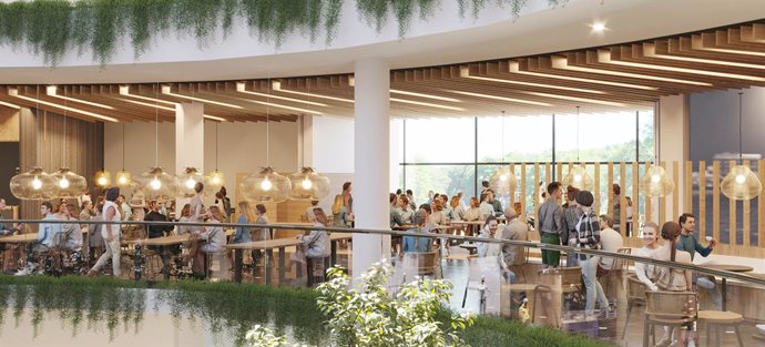 La nueva zona de restauración tendrá un atractivo diseño en formato food court