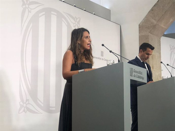 La portavoz del Govern, Patrícia Plaja, en rueda de prensa.