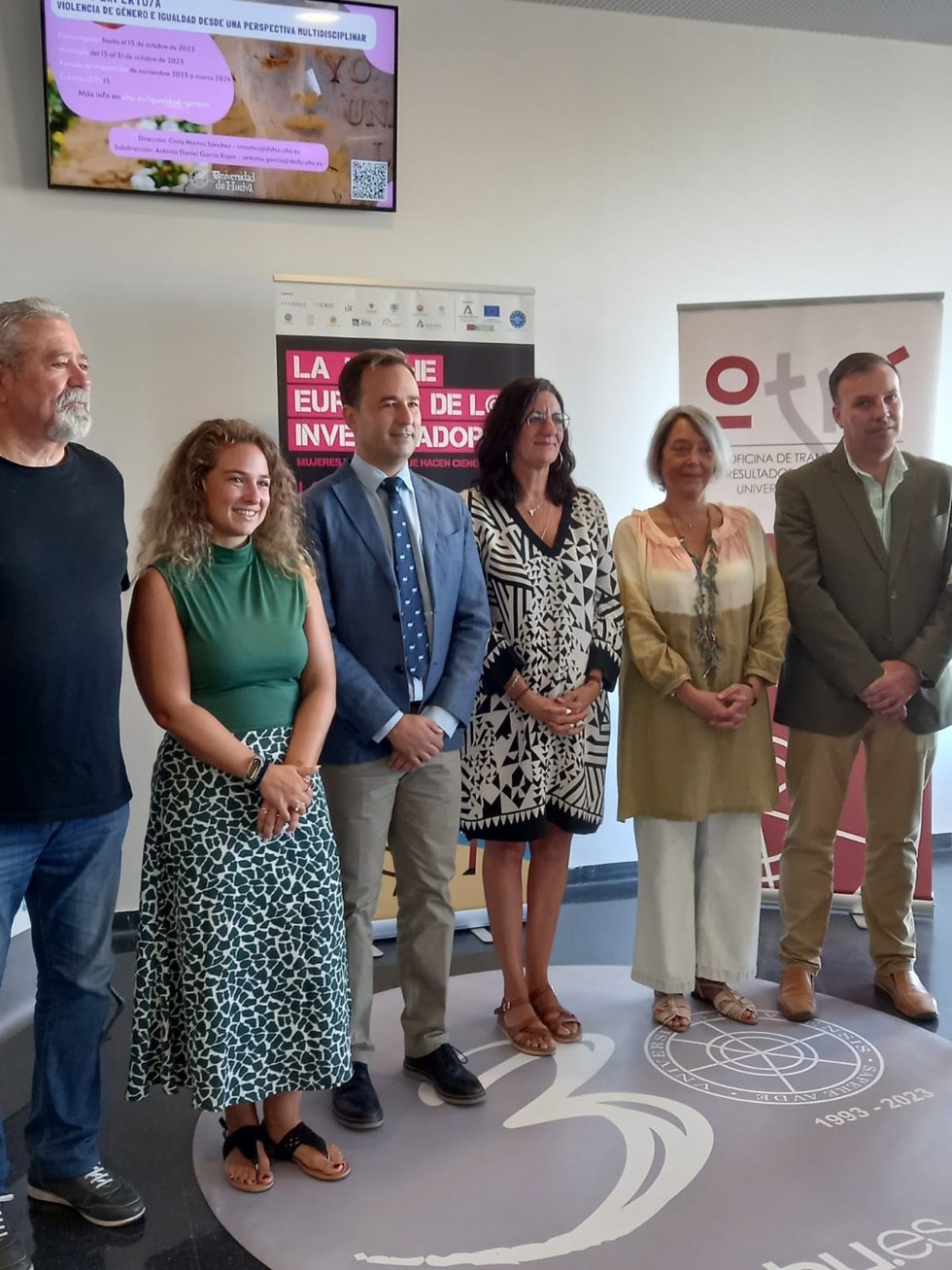 Presentación de 'La Noche Europea de L@s Investigador@s' en la Universidad de Huelva.