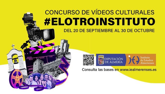 Cartel del I Concurso de Vídeos Culturales #ElOtroInstituto.