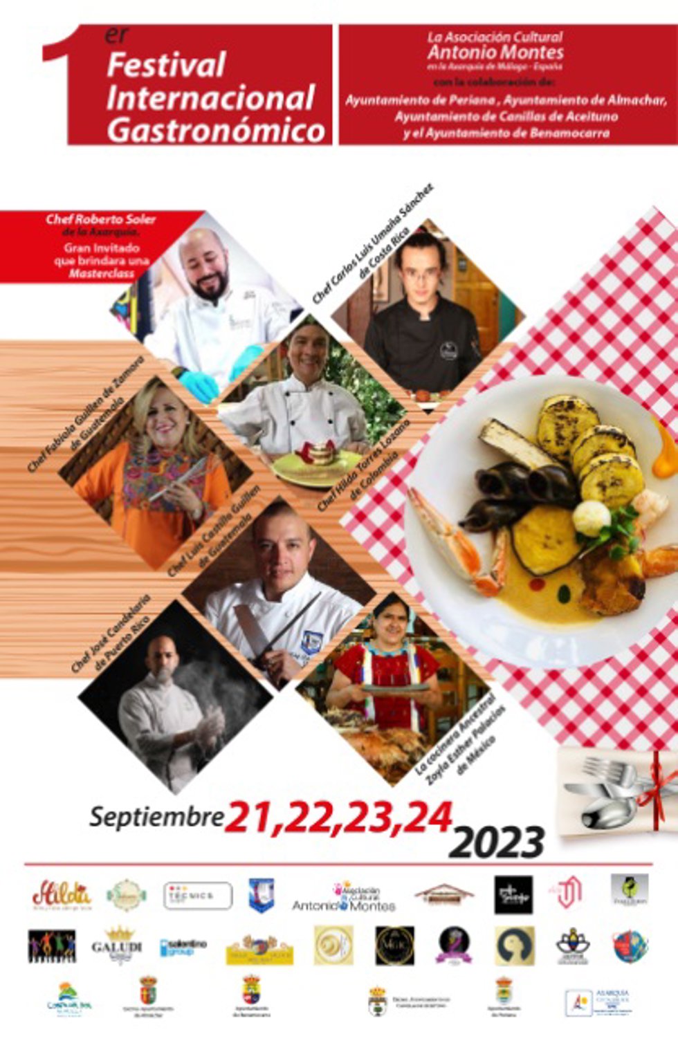 Cartel del Festival Internacional Gastronómico Axarquía-Málaga.