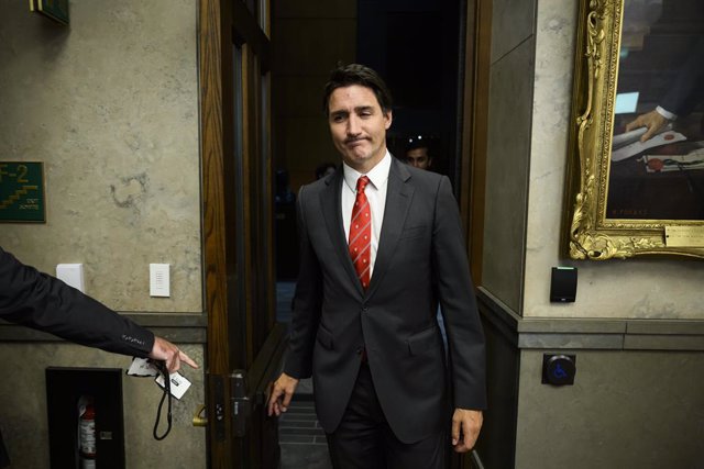 18 September 2023, Canada, Ottawa: Canadian Prime Minister Justin Trudeau leaves the House of Commons on Parliament Hill in Ottawa after a statement that Canadian authorities had intelligence that India was responsible for the June fatal shooting of a pro
