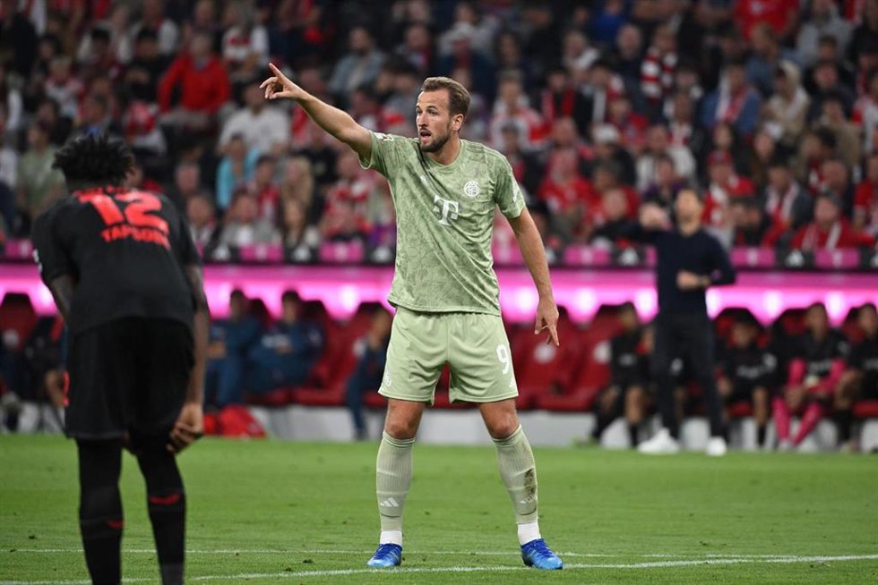 Harry Kane durante un partido con el Bayern Múnich.