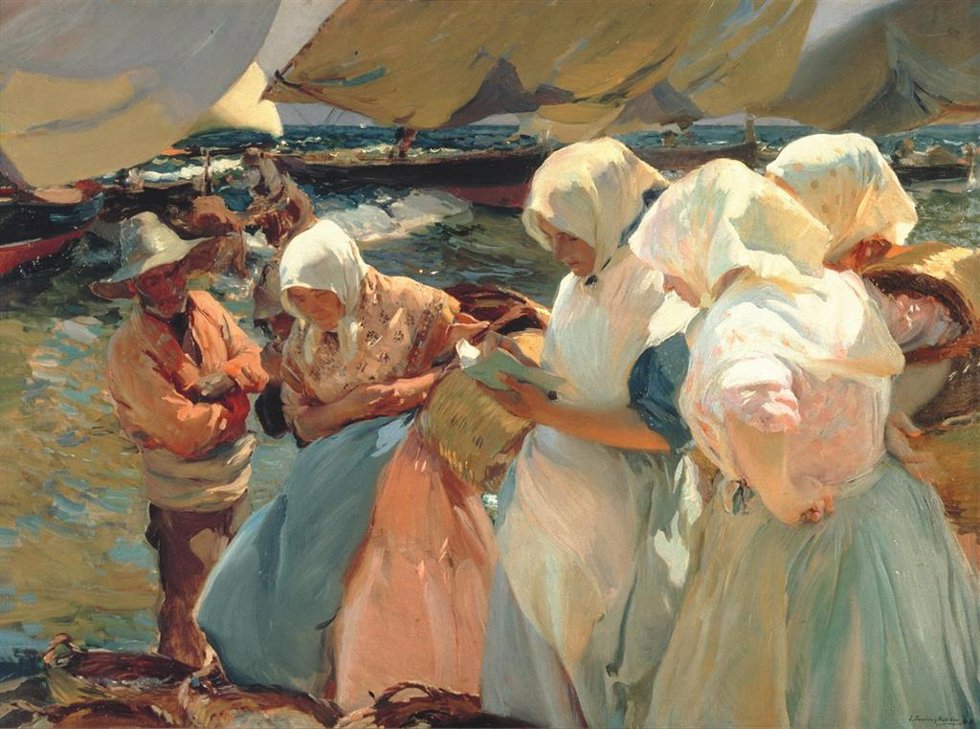Archivo - Una de las obras que compone la exposición 'Los veranos de Sorolla', en Fundación Mapfre.