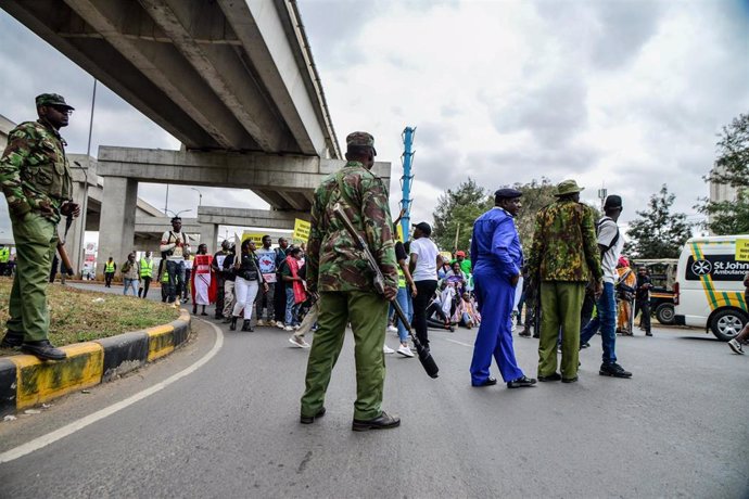 Miembros de las fuerzas de seguridad de Kenia, en Nairobi (archivo).