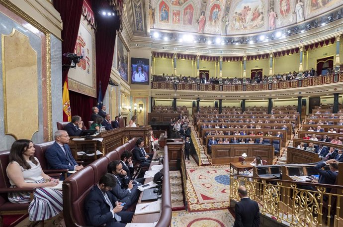 Archivo - Vista del hemiciclo durante la Sesión Constitutiva de la XV Legislatura en el Congreso de los Diputados,