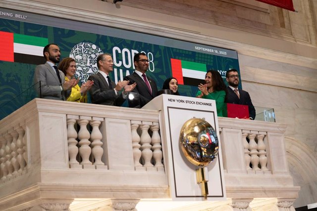 COP28 President-Designate, Dr. Sultan Al-Jaber opened trading on Wall Street at the New York Stock Exchange (NYSE)