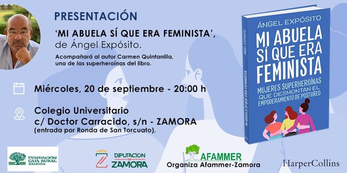 El periodista Ángel Expósito presenta este miércoles en Zamora su libro 'Mi abuela sí que era feminista'