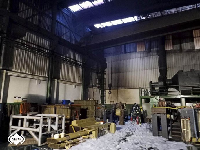 Incendio industrial en Siero.