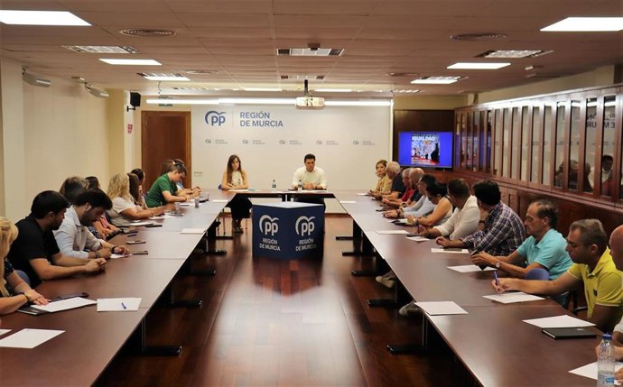 El secretario general del Partido Popular de la Región de Murcia, José Miguel Luengo, ha mantenido un encuentro de trabajo con los responsables de movilización de las distintas juntas directivas locales del PP