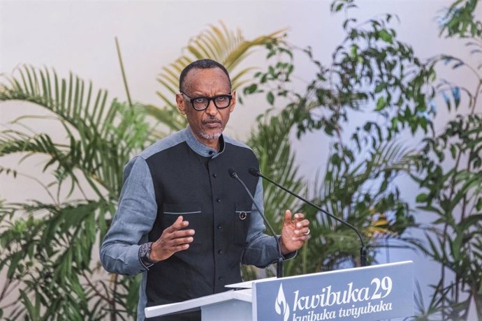 Archivo - El presidente de Ruanda, Paul Kagame