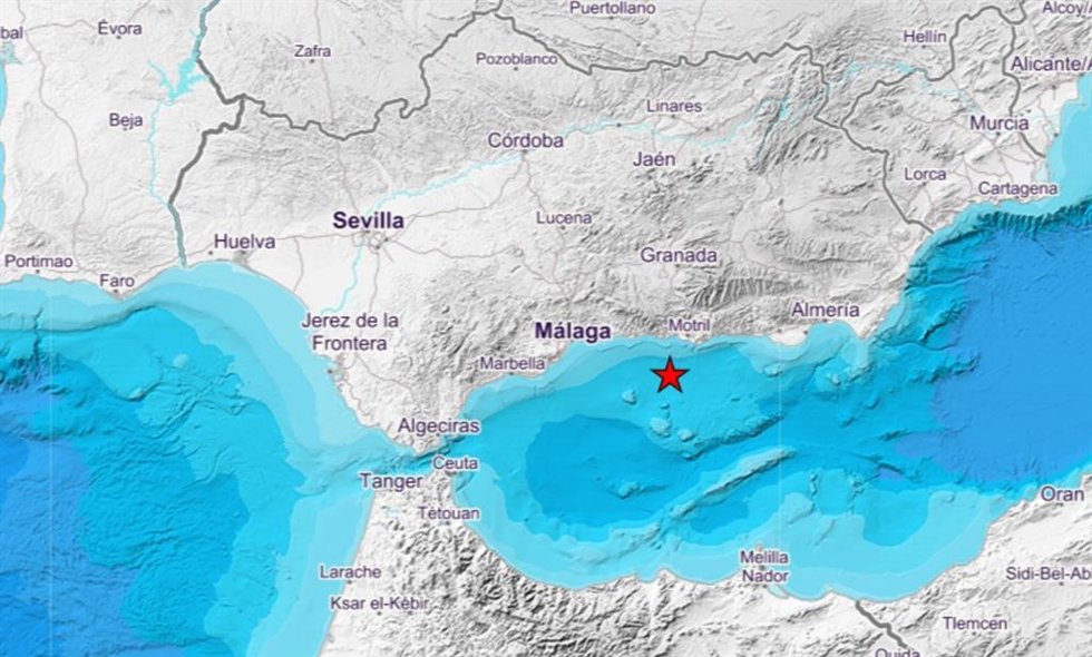 Captura de pantalla de la imagen del IGN sobre el terremoto