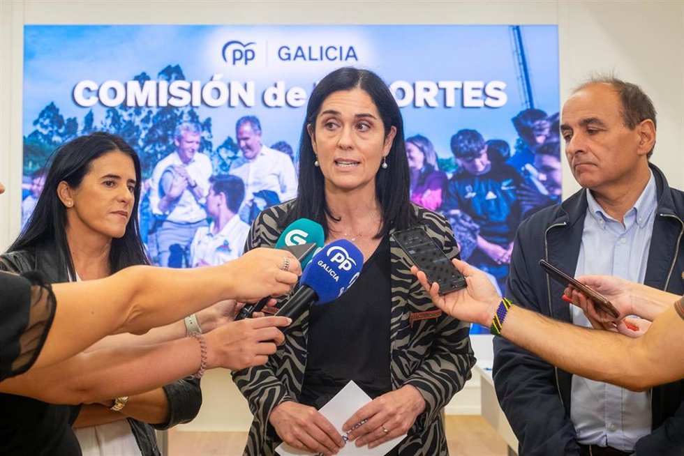 Prado, en declaraciones a los medios en la sede del PPdeG.