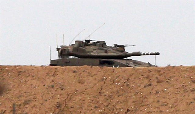 Archivo - Un carro de combate israelí 'Merkava'