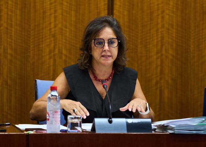 La consejera de Salud y Consumo de la Junta de Andalucía, Catalina García, en comisión parlamentaria