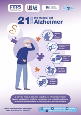 Cartel del Día Mundial del Alzheimer.