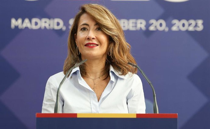 La ministra de Transportes, Movilidad y Agenda Urbana, Raquel Sánchez, inaugura la jornada 'Women in EU Transport', en la Arquería de Nuevos Ministerios, a 20 de septiembre de 2023, en Madrid (España). Women in EU Transport' es un encuentro para debati