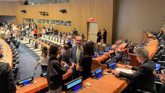 El presidente de Iberdrola, Ignacio Galán, en la cumbre del Clima en Nueva York