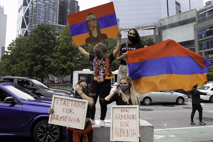 Archivo - Una protesta en Nueva York por la situación en Nagorno Karabaj