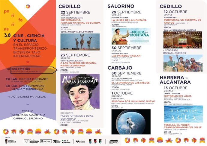 Cartel del festival Periferias 3.0 que comienza en Cedillo este viernes, día 22.