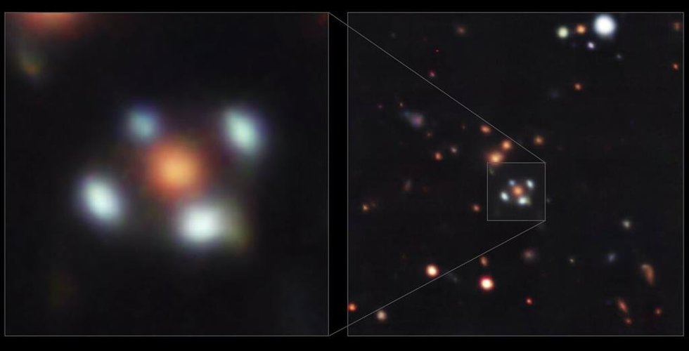 Imagen de la Cruz de Einstein tomada por el VLT
